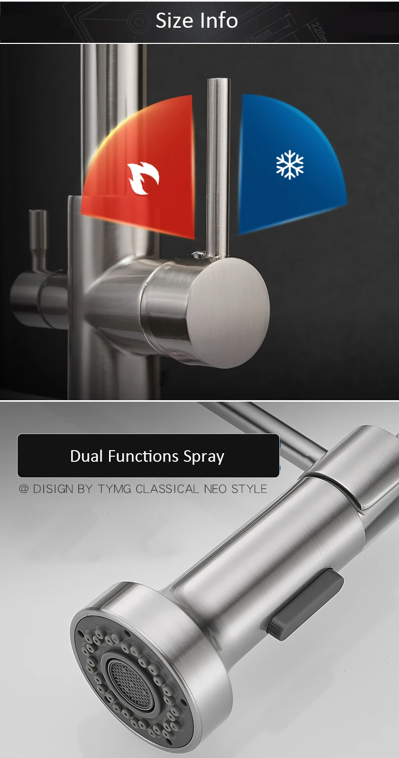 Kitchen Filtered Faucet Water Tap Purifier Faucet Dual Sprayer Tap