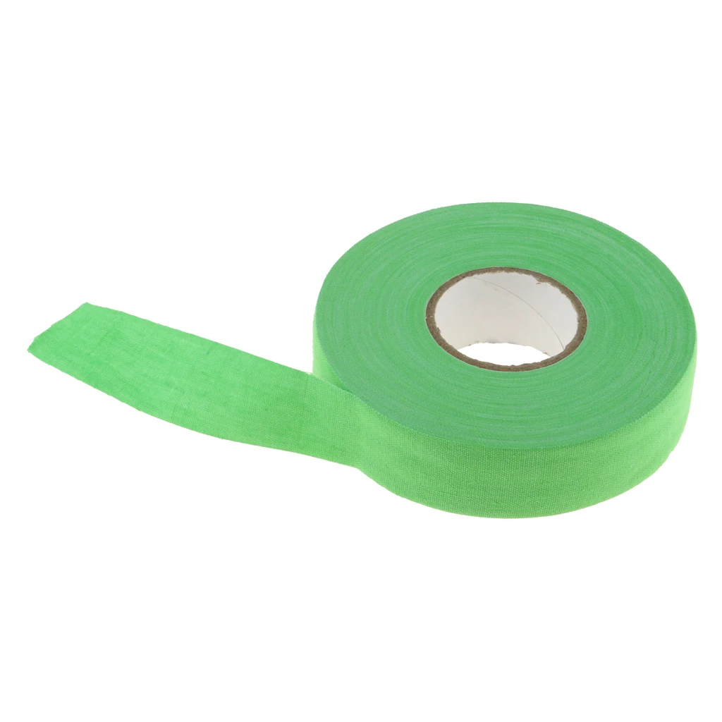 1 рулон хоккейная тканевая лента водостойкая клейкая хоккейная Лакросс палка оберточная ручка хлопок - Цвет: Зеленый