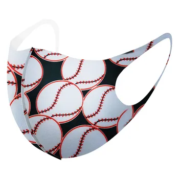 

1Pcs Adult Unisex Ice Silk Baseball Printing Face Mask Outdoor Reusable Breathable Dustproof Filter Face Mask mondkapjes wasbaar