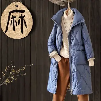 

Korean-Style Mid-Length Solid Color Women Clothing Loose Zipper Overcoat For Women Temperament Warm Wild Jacket
