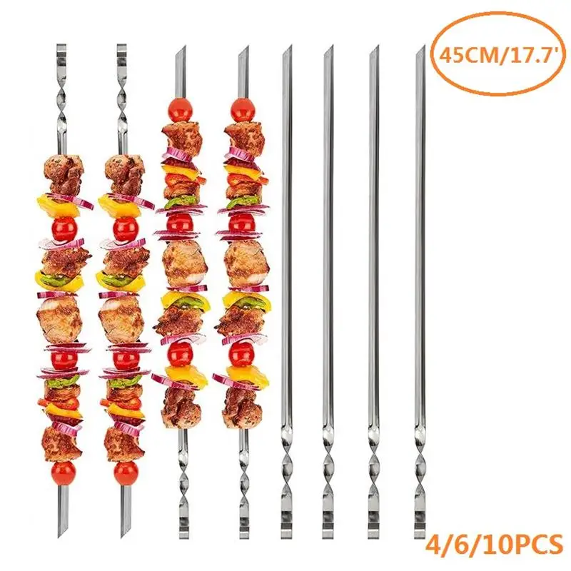 Stainless steel BBQ skewers (1)