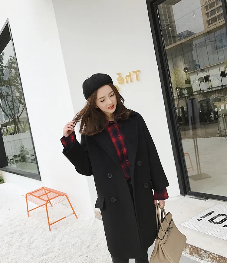 Off Season Autumn And Winter Woolen Coat Women's Padded Mid-length Korean-style Short Cocoon Woolen Jacket