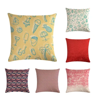 

European romantic pattern cushion cover snowflake pattern leopard pattern pillow cover car chair sofa home decoration 45x45cm