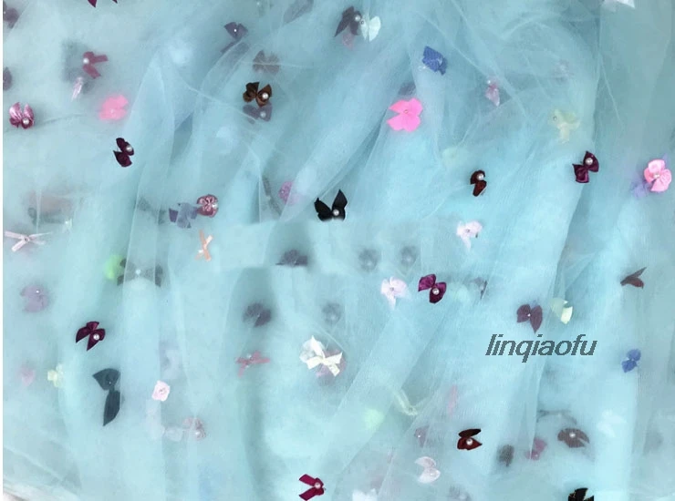 Aqua green/разноцветное свадебное платье ручной работы с бантом из полупрозрачной сетчатой ткани, одежда, сетчатая ткань