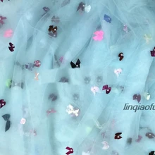 Aqua green/разноцветное свадебное платье ручной работы с бантом из полупрозрачной сетчатой ткани, одежда, сетчатая ткань