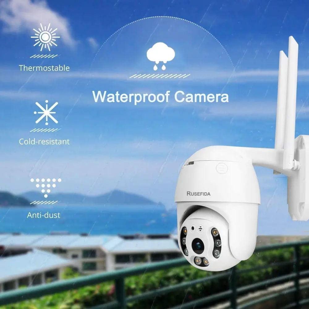RUSFEIDA Pan Tilt наружная Камера Безопасности HD 1080P IP камера купольная аудио