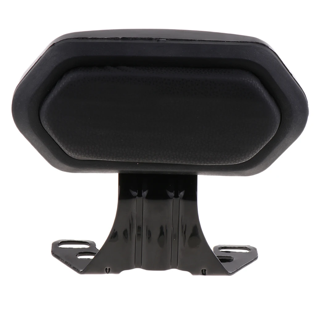 Universal Motorcycle Adjustable Rear Backrest Sissy Bar Cushion Pad - Black