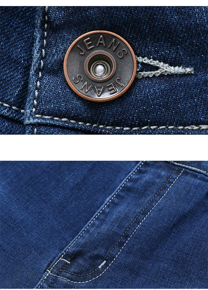 Jantour бренд Для Мужчин's модные джинсы Бизнес Повседневное стретчевые джинсы классические брюки, джинсовые штаны мужской размер, 40, 42, 44, 46