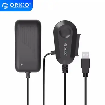

ORICO USB 3.0 to SATA Converter Adapter Cable for 2.5/3.5 inch Hard Drive HDD/SSD with 12V2A Power Adapter- Black (35UTS)