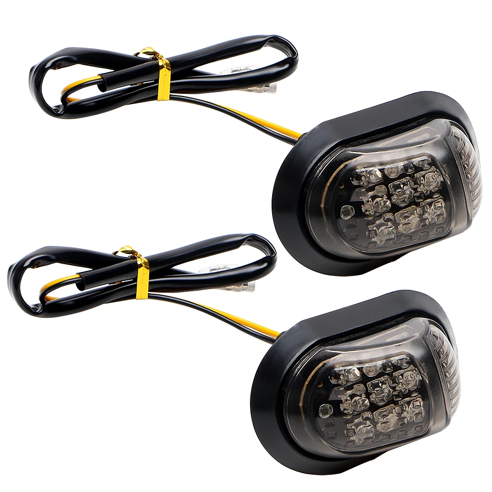 Luz intermitentes para motocicleta, lámpara de piraña intermitente de 12V, 9LED, amarilla