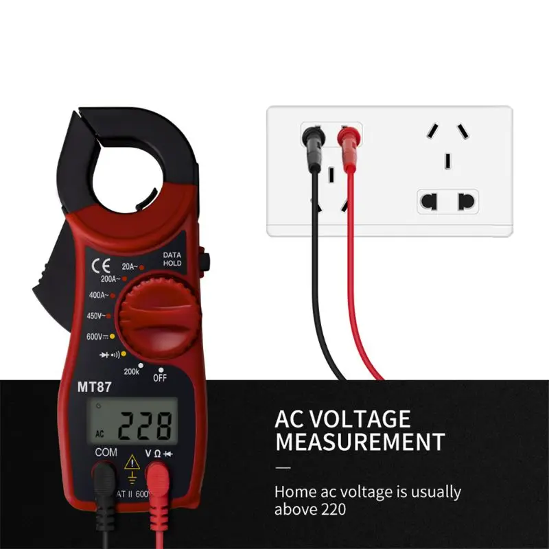 Portable MT87 Digital Clamp Ammeter Multimeter With Measurement AC/DC Voltage Tester (AC Current) Resistance Multi Test Me | Инструменты