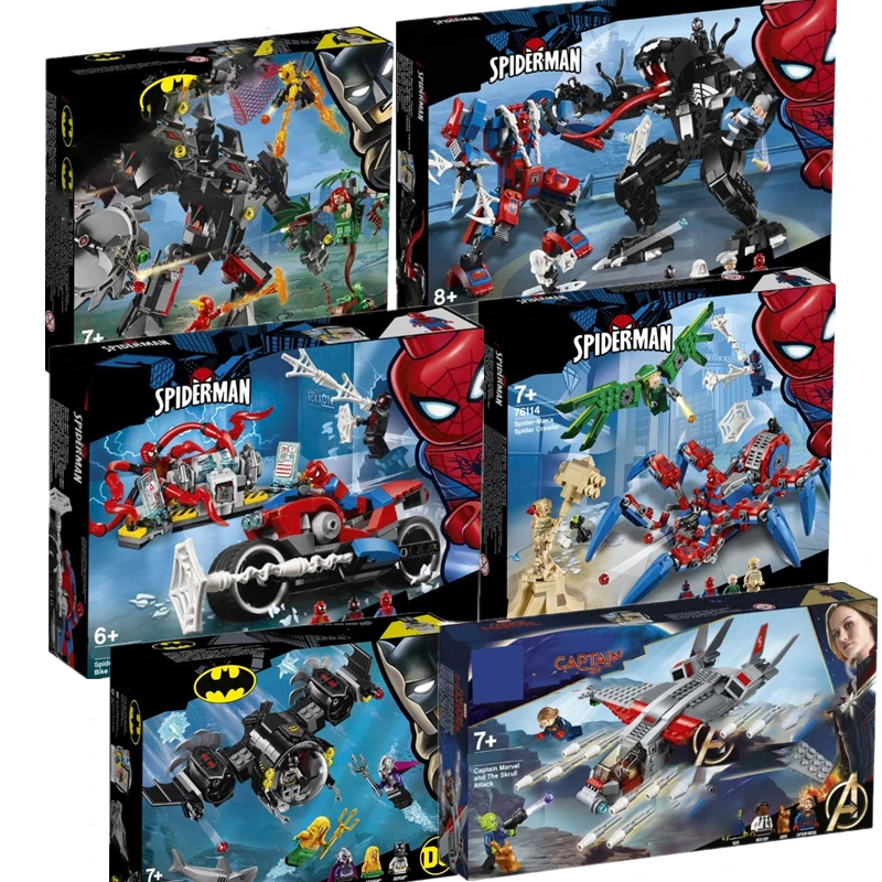 

Avengers 4 Endgame Spider Man Batman lepining Marvel Avengers Set 76113 76114 76115 76119 Building Blocks Brick Toys Children