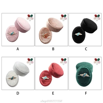 

Oval Velvet Ring Box Single Ring Display Holder with Detachable Lid Ring Box Holder for Wedding Ceremony(white) N03 20 Dropship