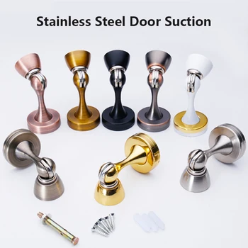 

Zinc Alloy Door Suction Anti-collision Door Suction Punch-free Mute Bedroom Wall Suction Strong Magnetic Door Touch Door Stopper