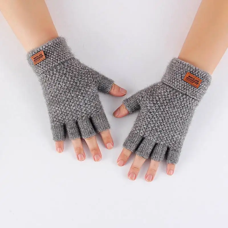 MENS THERMAL THINSULATE KNITTED FINGERLESS GLOVES WINTER WARM WOLLY MITTS COLD MENS THERMAL THINSULATE KNITTED FINGERLESS GLOVES WINTER WARM WOLLY MITTS COLD