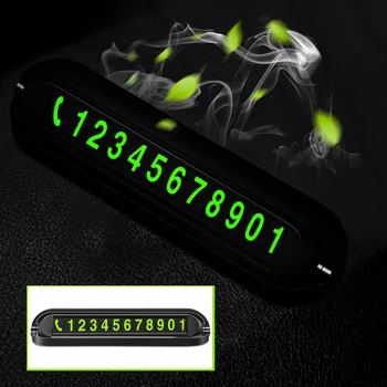 

Temporary Car Parking Card with Aromatherapy Telephone Number Card Night Light Car Styling Phone Number Card Hidden Number Plate