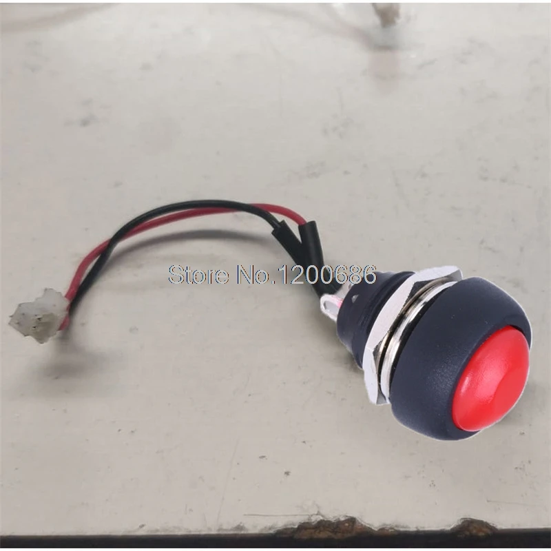 

2pin JST SH 1.0 connector with 5cm cable to 12mm NO (normally open ) on after push momentary action pushbutton normally off