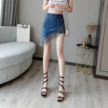 

2020 new spring and summer Fashion casual sexy cotton stretch brand young girls female Denim skirt clothes