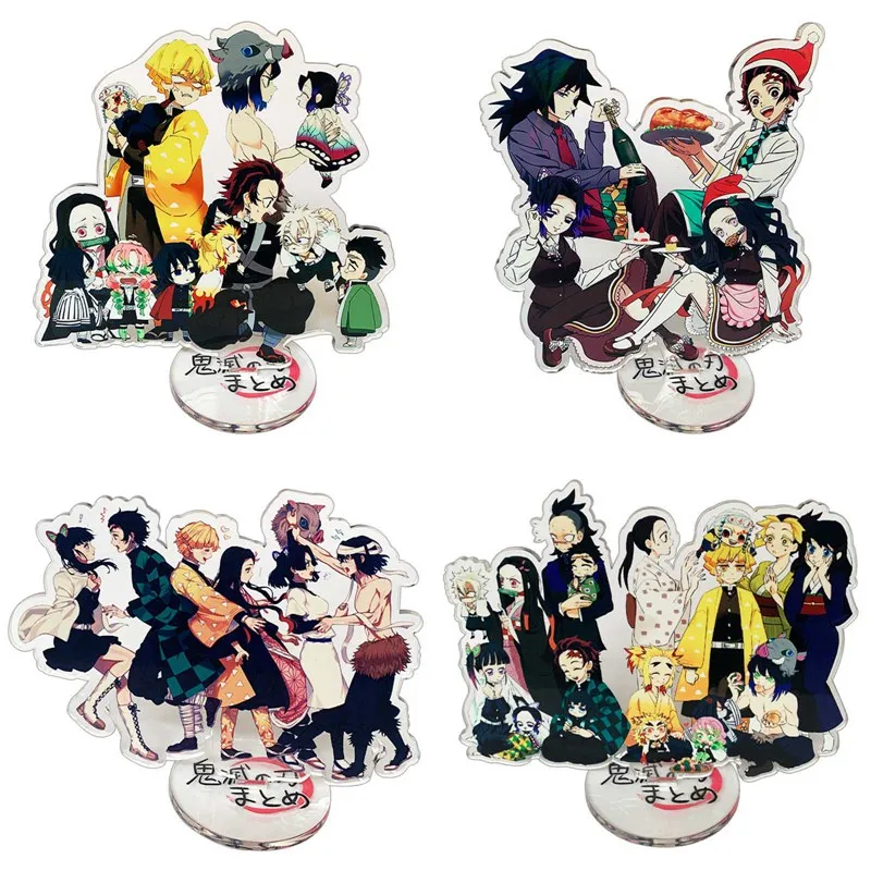 

Demon Slayer Kimetsu No Yaiba Tanjirou Nezuko Acrylic Stand Figure Model Double-side Plate Holder Cake Topper Anime
