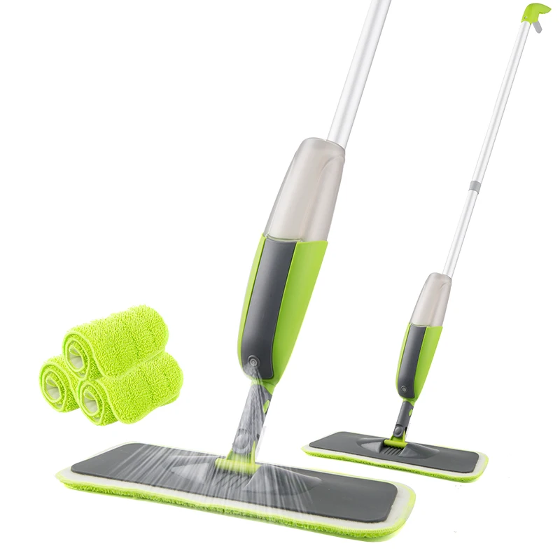 Skup Magiczny Mop ze spryskiwaczem drewniana podłoga z wkładkami z mikrofibry wielokrotnego użytku 360 stopni uchwyt Home Windows kuchnia Mop zamiatarka miotła czyste narzędzia