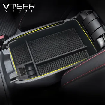 

Vtear For Ford Focus 3 car armrest box container holder car-styling insert tray clapboard protective accessories decoration auto