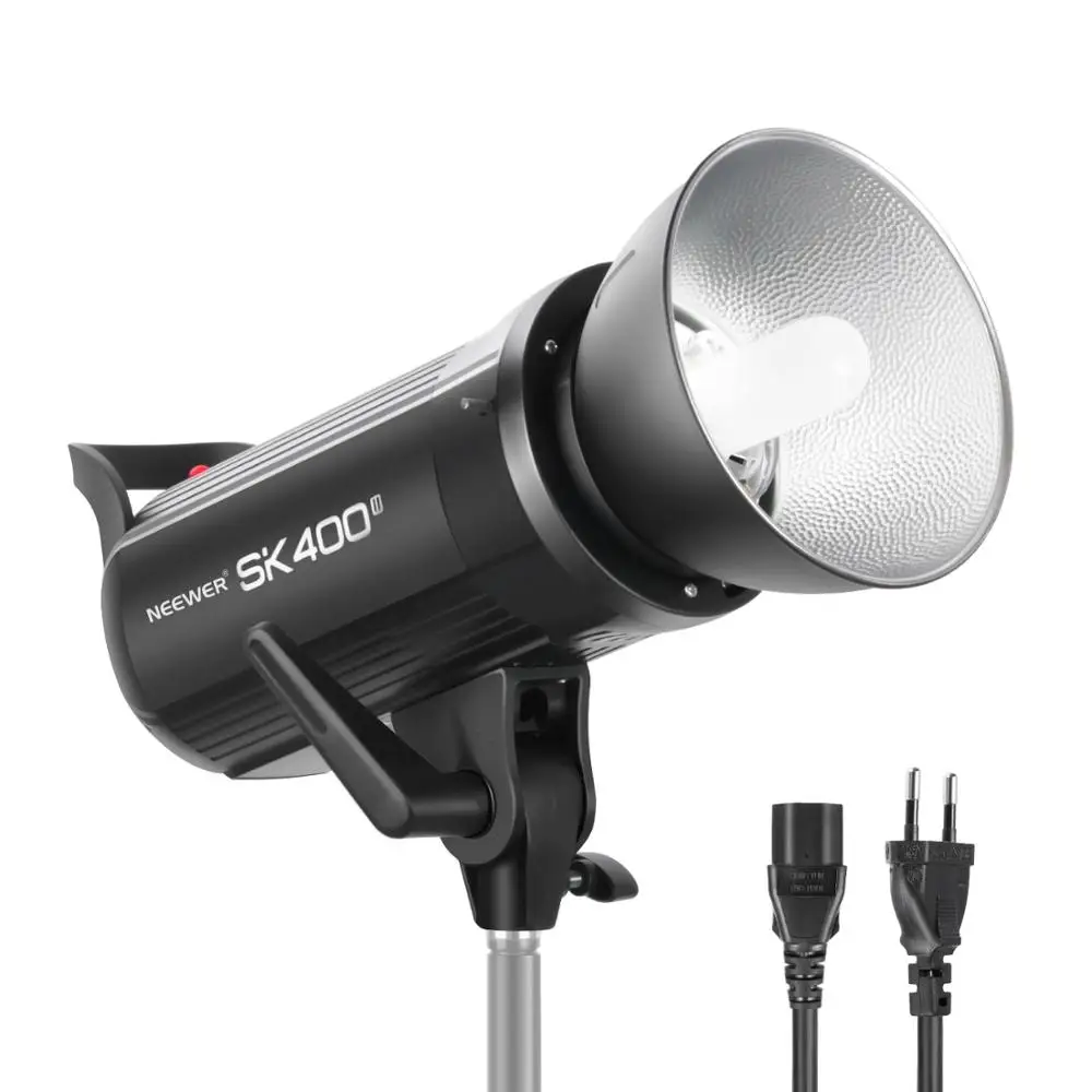US $125.09 Neewer SK400II Studio Strobe 400W 24G Wireless System GN65 5600K MonolightBowens Mount 150W Modeling Lamp Large LCD Panel