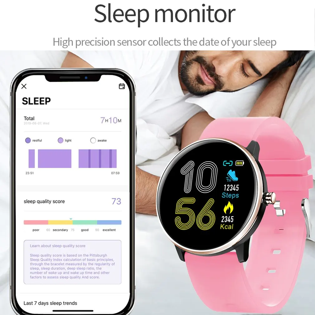 MX6 Smart watch IP68 Waterproof Sport watch Bracelet Band with Multi-Languages Manual Heart Rate Monitor For Android iOs