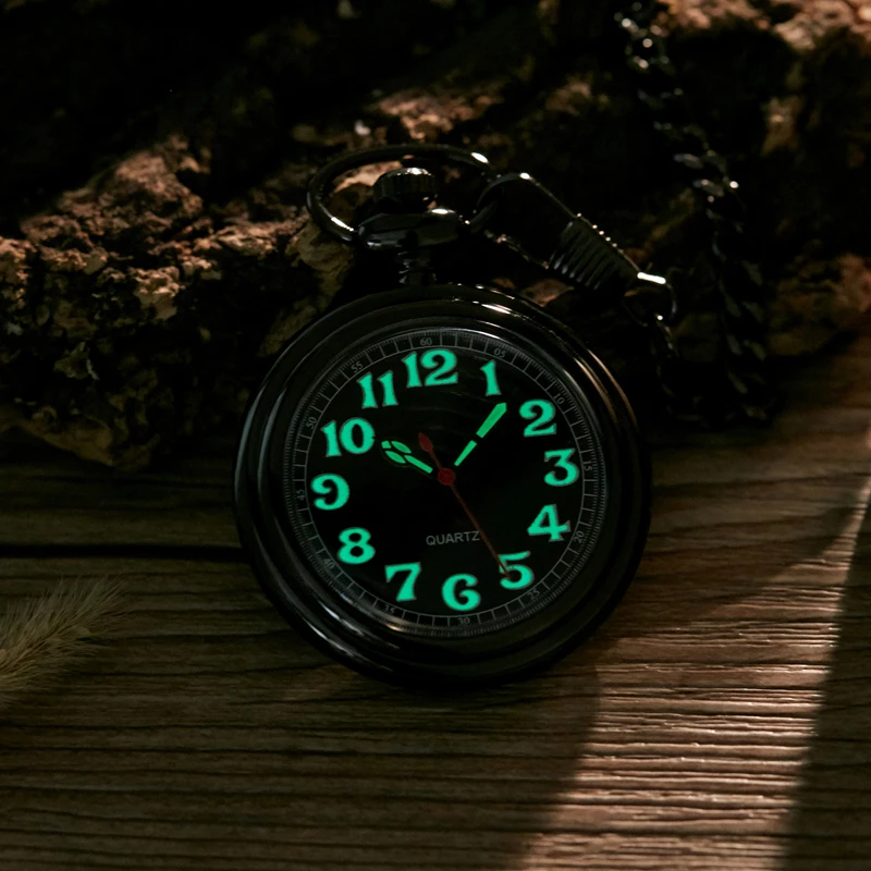 Retro Vintage Copper Pocket Watch Necklace Chain Pendant Antique Steampunk Mens Quartz Pocket Watches New
