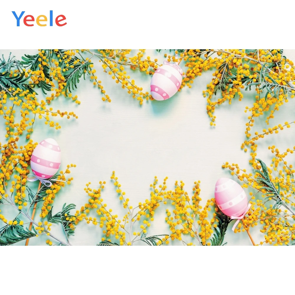Виниловые фоны для фотосъемки Yeele Happy Easter Flower Eggs весеннее боке персонализированные фотографические фоны для фотостудии