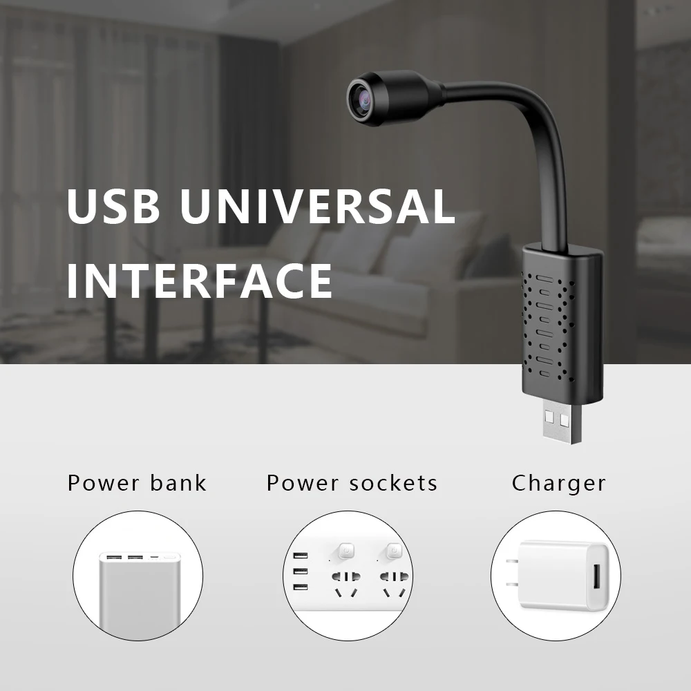 HD Smart Mini Wifi Nanny Camera AI Human Detection IP/AP Camera Cloud Storage Real Time Monitoring Camera Max 128G 24/7 hours