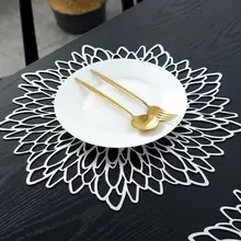 

Portable Excellent Hollow Out Heat Insulation Placemat PVC Placemat Non-slip for Office