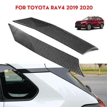 

Durable And Practical For Toyota RAV4 2019 2020 Carbon Fiber Rear Window C Pillar Molding Cover Trim