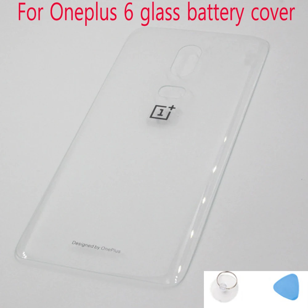 

For Oneplus 6 Glass Battery cover Door Phone Back Transparent Cover Replacement Repair Part for one plus six 6 1+6