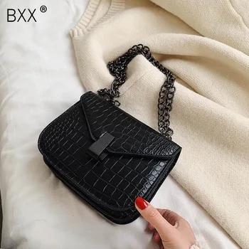 

[BXX] Stone Pattern PU Leather Shoulder Messenger Bags For Women 2020 Fashion Crossbody Bag Female Chain Handbags Purses HK413