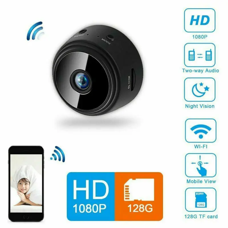 

HD 1080P Mini IP Camera Wireless WiFi Home Security Camera App Remoto Control Night Vision Surveillance Camera With 32G TF Card
