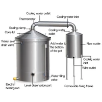 100l Distiller Electric Alcohol Distiller Traditional Liquor Distiller 304 Stainless Steel Without Heating Rod 3kw 2