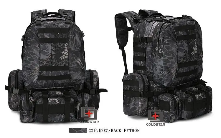 Cross Border for Outdoor Camping Backpack Army Camouflage Hiking Bag Mountain Climbing Large Tactical Combination Backpack a Gen