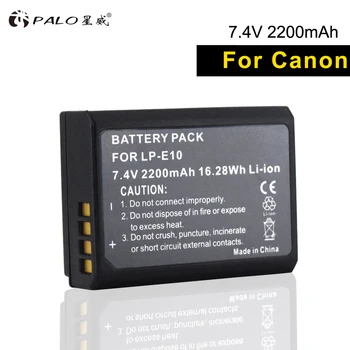 

PALO 1pc 2200mAh LP-E10 LP E10 LPE10 Digital Camera Battery For Canon 1100D 1200D 1300D Rebel T3 T5 T6 KISS X50 X70 X80 Battery