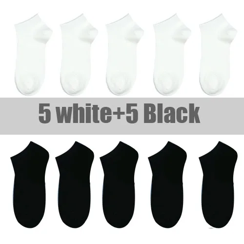 10 Pairs Solid Color Women Socks Breathable Sports socks Casual Boat socks Comfortable Cotton Ankle Socks Size 36-44 white black SMT-225-4