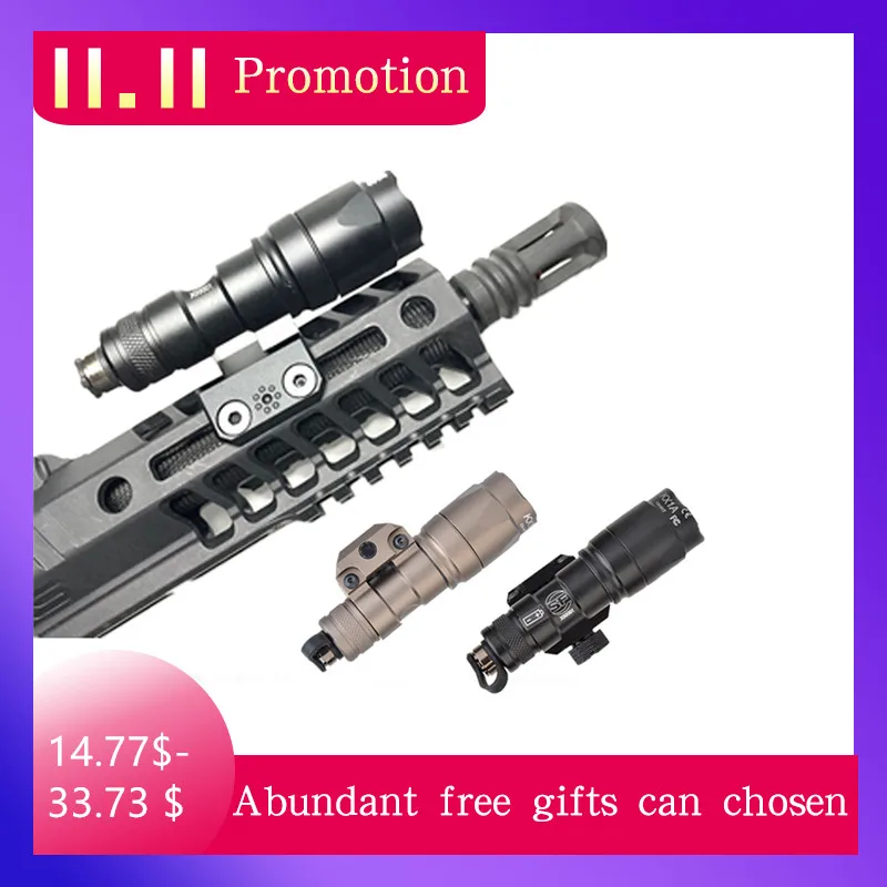 Airsoft Tactical SF M300 Mini Scout Light 250lumen flashlight with remote switch tail mount 20MM Weaver Rail | Спорт и развлечения