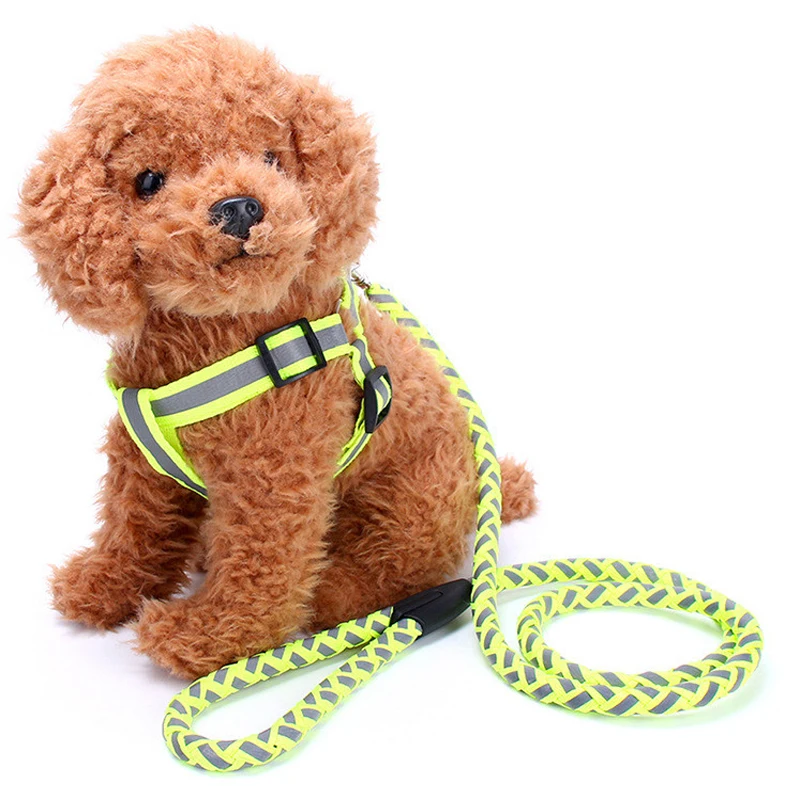 

Reflective Safety Adjustable Chest Strap Pet Harness Leash Dog Chest Strap Pet Chest Back Traction Belt Walking Lead Leash