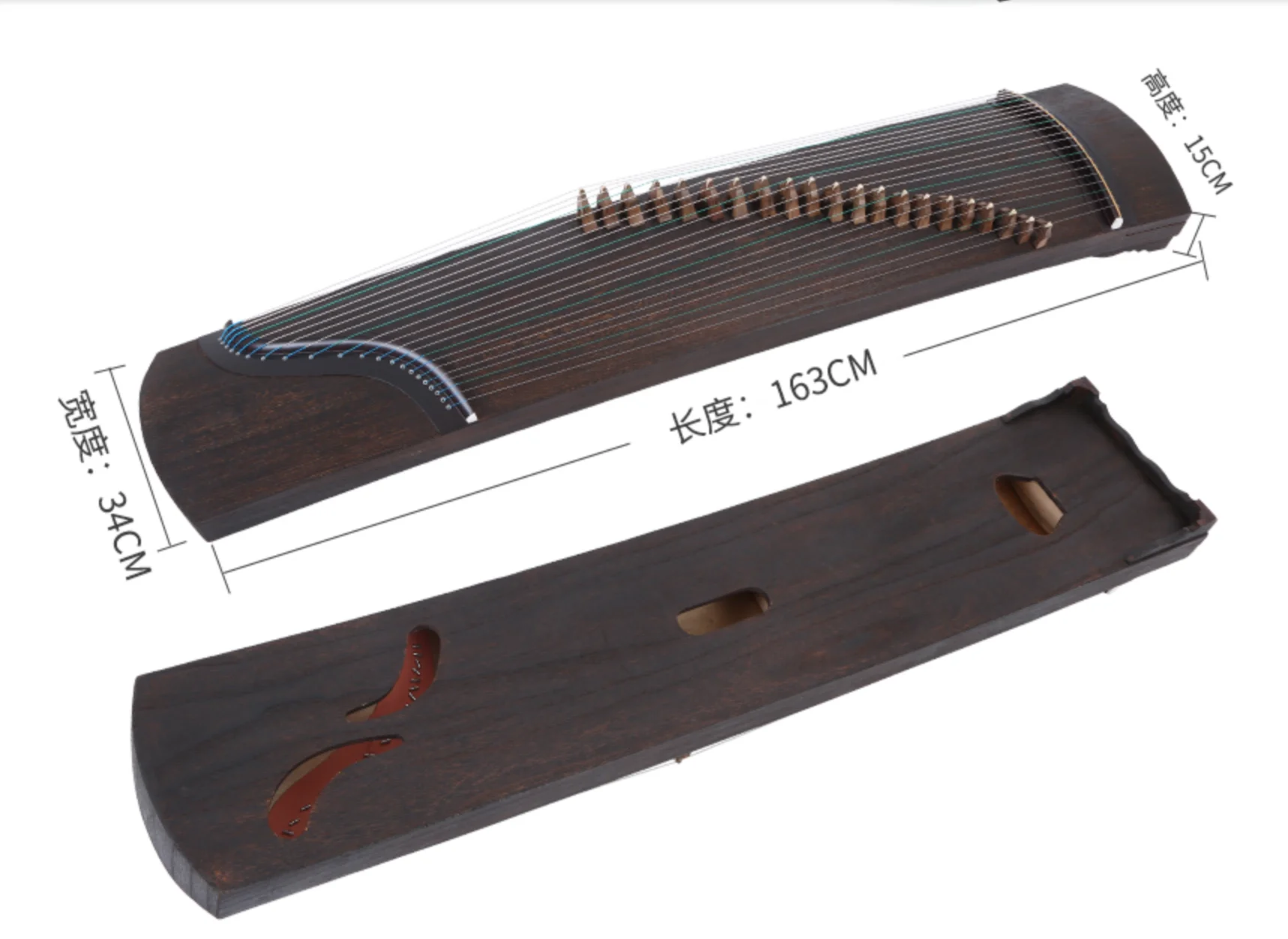 21strings 163cm zither music instrument black guzheng