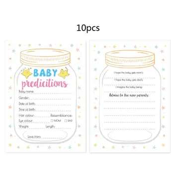

10 Pack Advice and Prediction Cards for Baby Shower Game Parent Message Advice