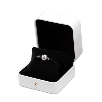 

Jewelry Wedding Ring Packing Gift Box For Bracelet Pendant Pu Leather Golden Lock Built-in Pillow Display Card Slot For Storage