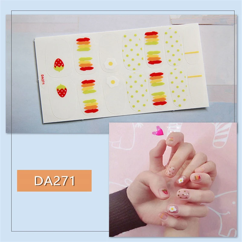 Nusx Nail Stickers Nail Full Cover Wraps Mixed Styles Nail Foils Vinyls Decals Decorations DIY Nail 5