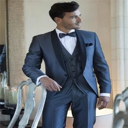 2021 New High-Quality Custom-Made Royal Blue Shawl Lapel Men's Suit Prom Fashion 3-Piece Suit (Coat + Pants + Vest + Bow Tie)