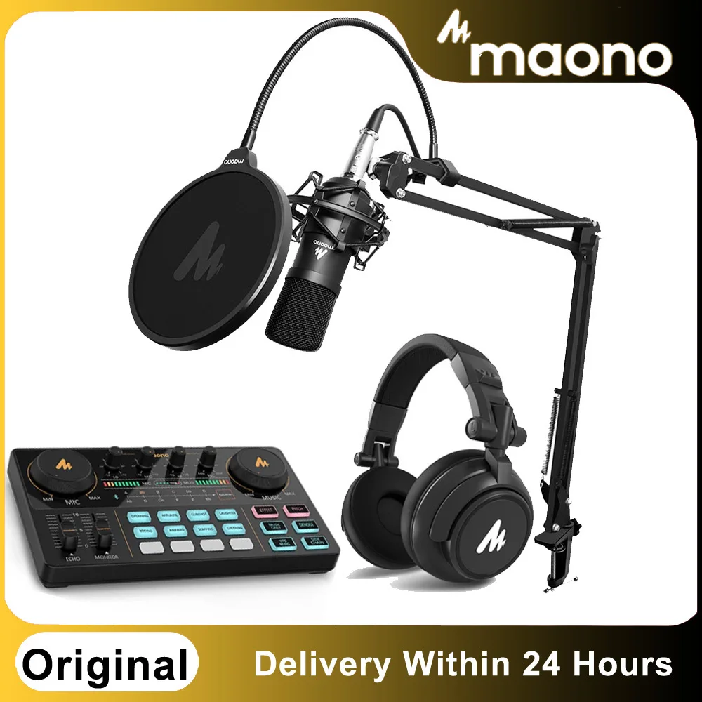 Original MAONO AU-A03 Condenser Microphone Professional Podcast Studio Microphone Audio 3.5mm Computer Mic For Llive Streaming