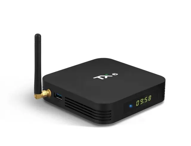ТВ приставка TX6 с Android 9 0 сетевая 4 + 64 ГБ Bluetooth двойным экраном Wi Fi USB3.0