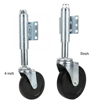 

4in/5in Door Rubber Spring Loaded Wheel Universal Spring Casters Uneven Road Swivel Caster