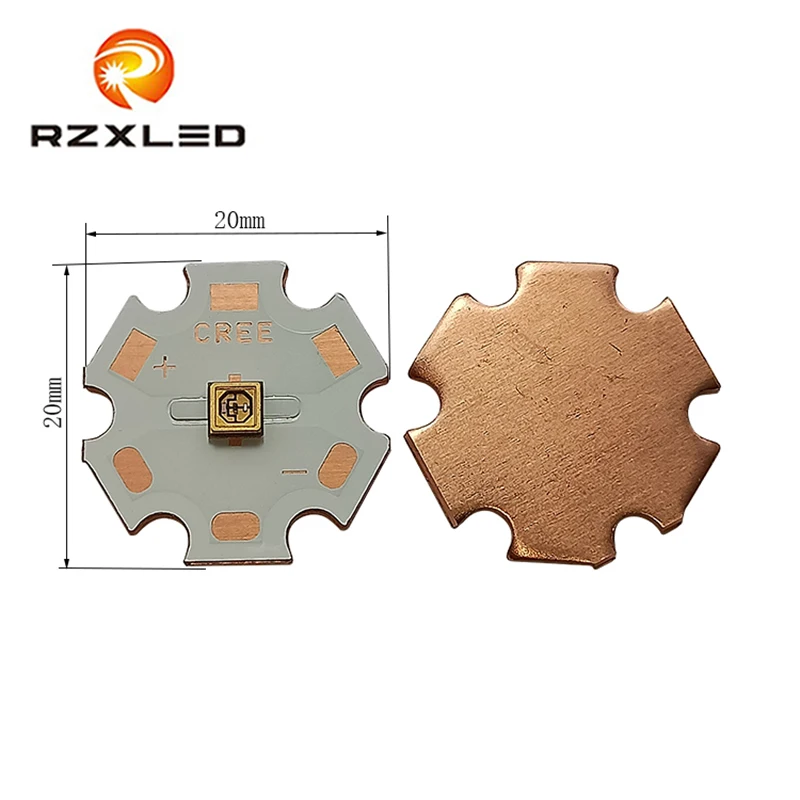 UV C светодиодный 260NM 254NM 253.7NM 275NM 295NM 305NM PCB Медь светильник доска|Подвесные лампочки|